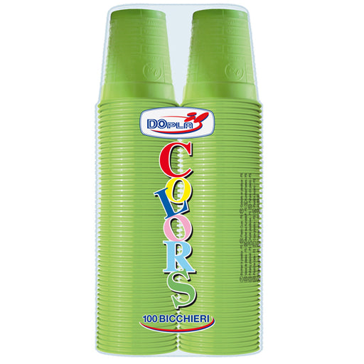 DOPLA COLORS - 100 Bicchieri di plastica