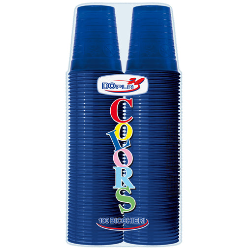 DOPLA COLORS - 100 Bicchieri di plastica