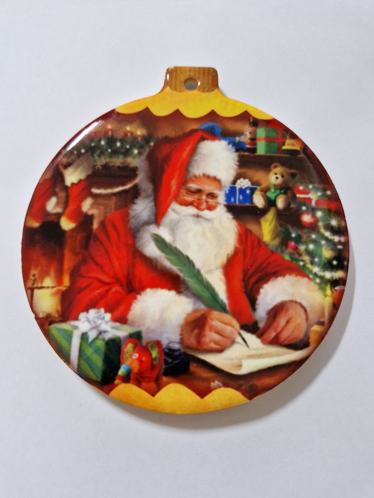 SOTTOBICCHIERE DI NATALE IN CERAMICA E SUGHERO