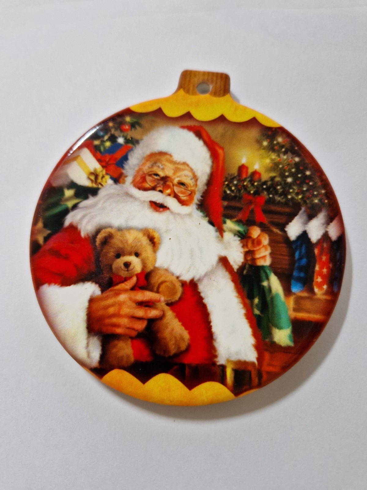 SOTTOBICCHIERE DI NATALE IN CERAMICA E SUGHERO