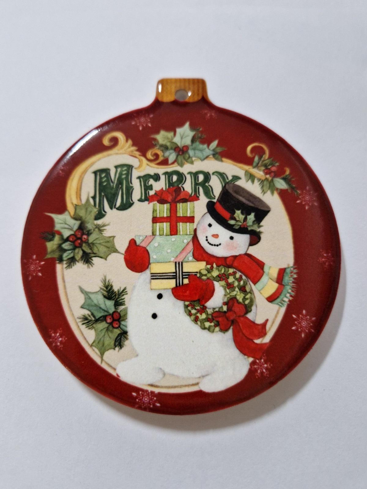 SOTTOBICCHIERE DI NATALE IN CERAMICA E SUGHERO