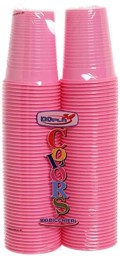 DOPLA COLORS - 100 Bicchieri di plastica