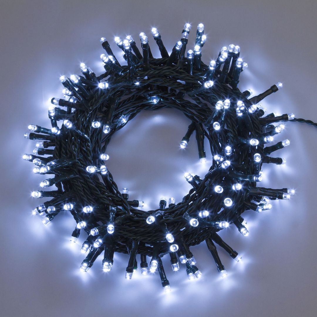 LOTTI LUCE 320 LED 12,8 metri Bianco Freddo Interno/Esterno