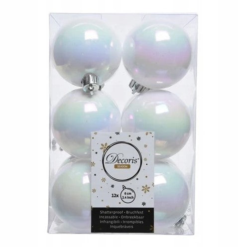 PALLINE BIANCHE 6CM 12PZ