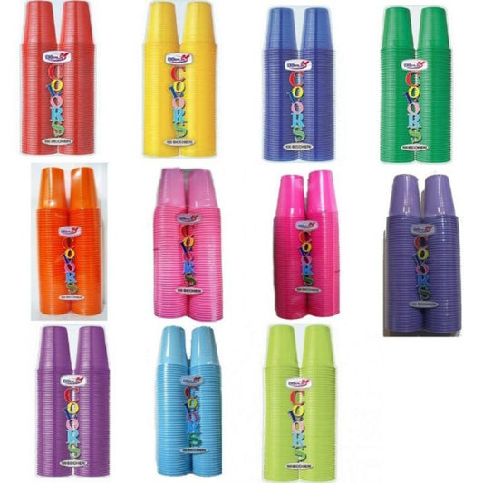 DOPLA COLORS - 100 Bicchieri di plastica