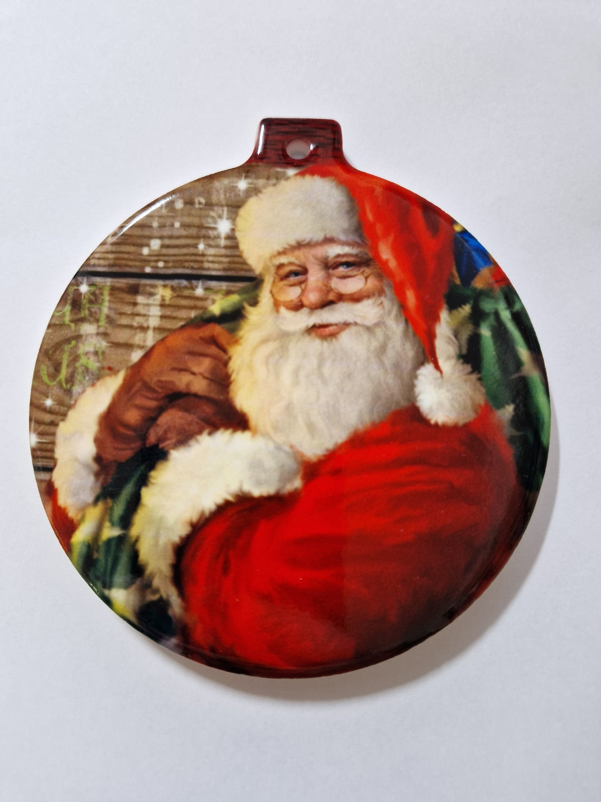 SOTTOBICCHIERE DI NATALE IN CERAMICA E SUGHERO