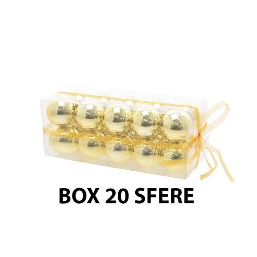 BOX 20 SFERE ORO 6 CM